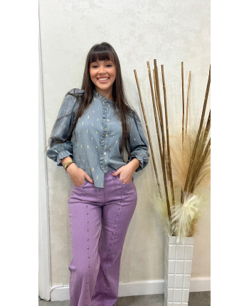 Pantalón tachas linea frontal