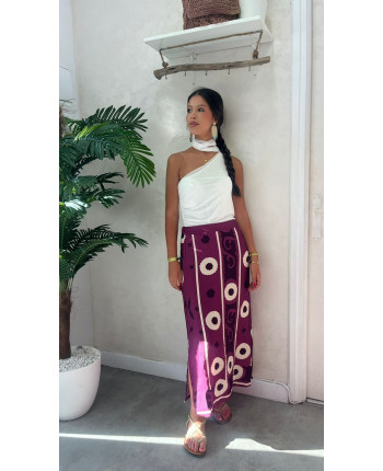 top de tull con lazada