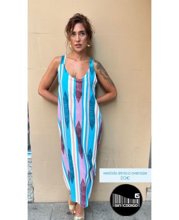 vestido étnico oversize...