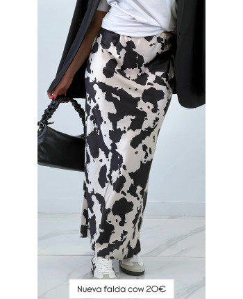 satinada, estampada cow
