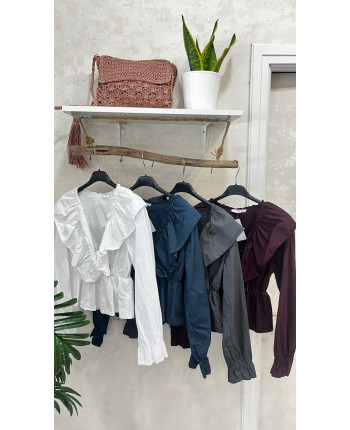 blusa volante cruzado