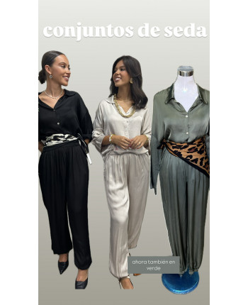 pantalón bombacho efecto seda